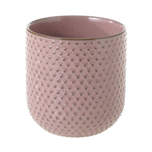 Everly Pot | Pink Textured Dots